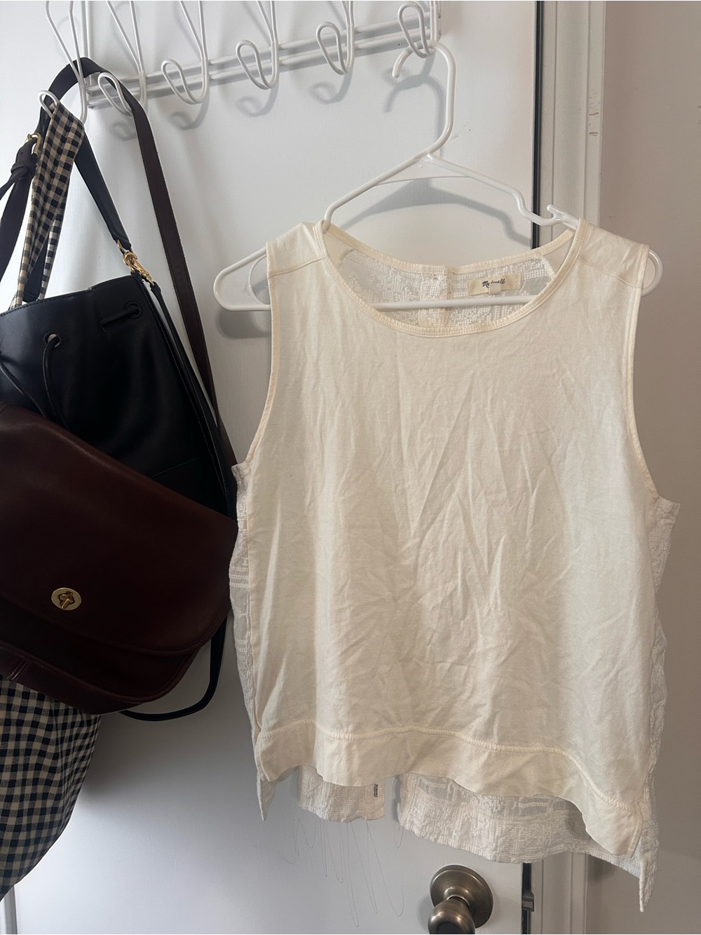 Madewell Cream Lace Tank Top